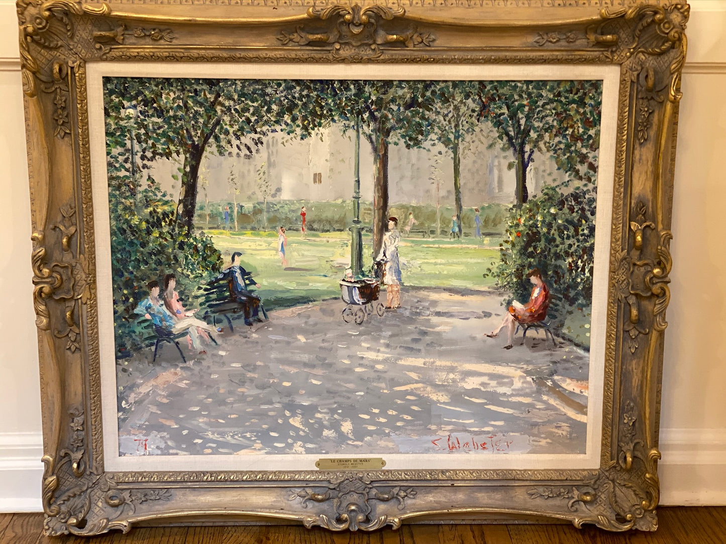 Le Champs de mars original oil Stokely Webster Paint